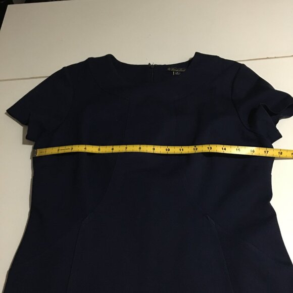 Brooks Brothers Navy Blue Career Business Sheath Dress Womens Size 8 - Picture 11 of 12